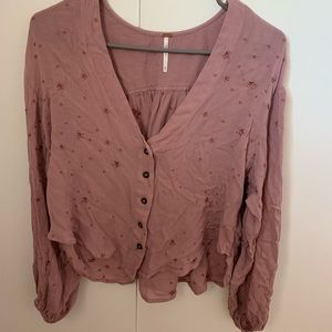 Free people xs flowy long sleeve